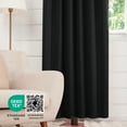 thumbnail image 6 of Deconovo Blackout Curtains for Living Room, 52x45 inch, Solid Back Tab Curtains, Black, 2 Panels, 6 of 9