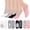 Black, White, Pink, Gray, variant on 4 Pairs Pilates Socks with Grips for Women X-Cross Straps Non Skid Yoga Grippy Socks Anti Slip Pilates Barre Home