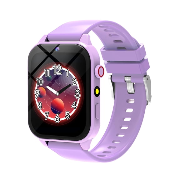 GJX 1.54" Smart Watch for Girls Smart Watch for Kids with Camera Games Pedometer Video Mp3 Flashlights Calculator Alarm Clock Children Touch Screen Purple Smart Watch