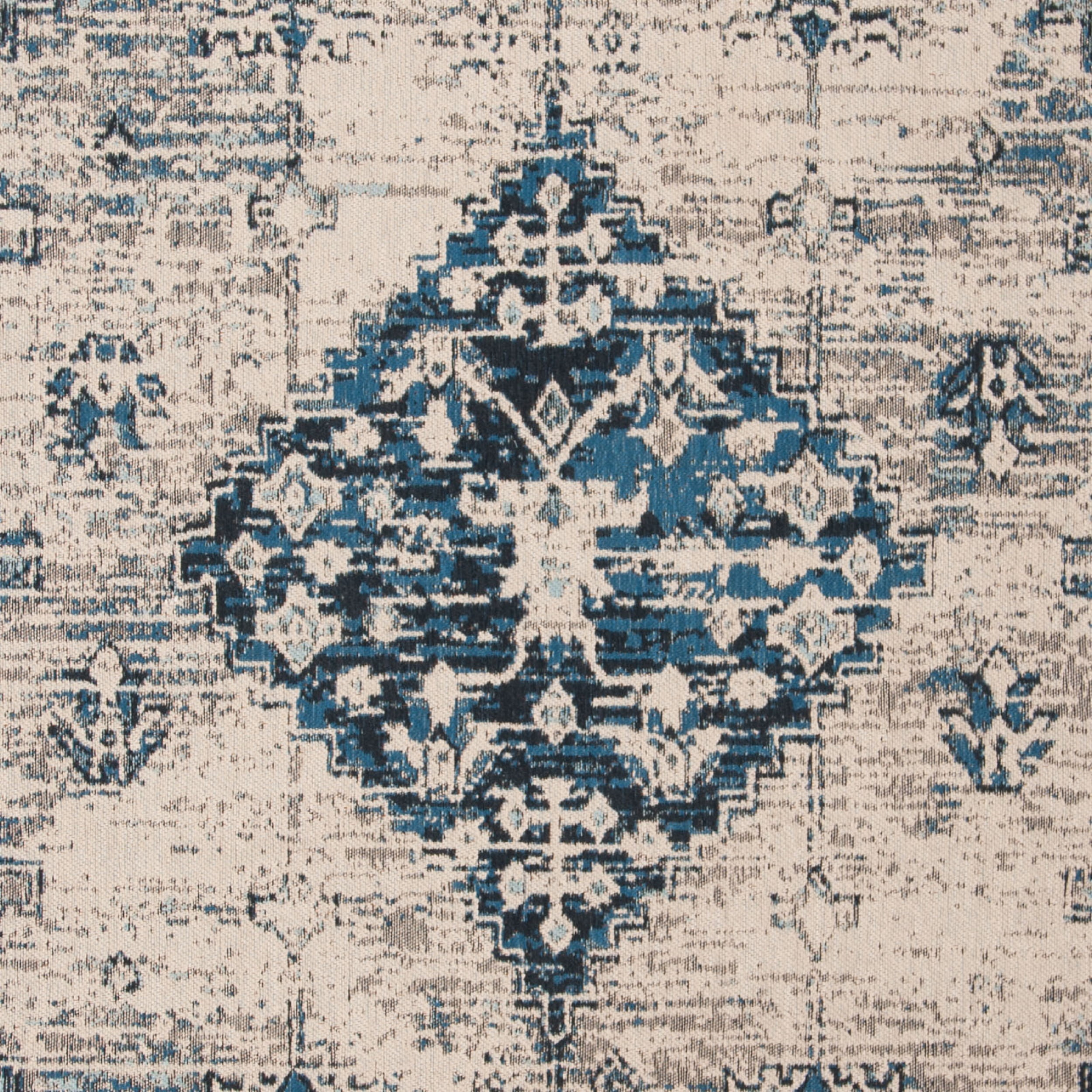 SAFAVIEH Classic Vintage Bedinn Overdyed Polyester Area Rug, Blue, 5' x 8'