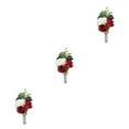 thumbnail image 3 of Ramillete de broche Bewildely inodoro y respetuoso con la piel 5 piezas Rojo, 3 of 6