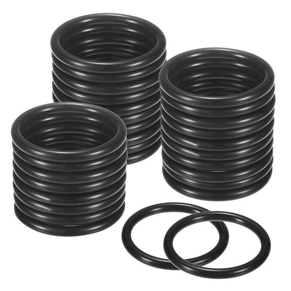 Uxcell 30-Pack Dream Catcher Rings,2 Inch Plastic Macrame Wreath Floral Round Rings for DIY Wedding Wreath Black 0.2 Inch