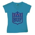 thumbnail image 5 of Buffalo Shield Women's V-Neck T-shirt Game Night Fantasy Football Fan Tailgate NY, 5 of 7