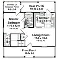 thumbnail image 2 of House Plan Gallery - HPG-12002 - 1,200 sq ft - 3 Bedroom - 2 Bath Small House Plans - Two Story Printed Blueprints - Simple to Build (5 Printed Sets), 2 of 4