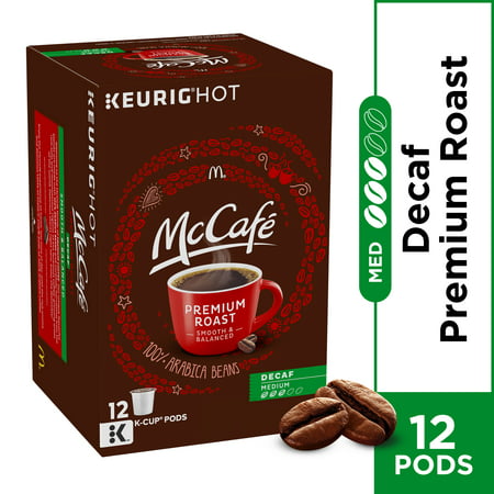 McCafe Premium Roast Decaf Coffee K-Cup Pods, Decaffeinated, 12 ct - 4.12 oz
