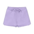 thumbnail image 3 of Ovbmpzd High Waisted Boys Shorts Purple Layered Biker Solid Drawstring Shorts Preemie Pants 14 Years, 3 of 8