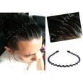 thumbnail image 2 of Metal Hair Bands for Men & Women - Black Wavy Headband Hair Hoop & Toothed Hairband - Spring Zig Zag Hair Clasp / Clip - Wide Non Slip Unisex Sports & Fashion Outdoor Headwear Accessories, 2 of 6