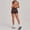 Brown, variant on Workout Jumpsuits for Women Romper Open Back Short Sleeve Sexy Workout Bodysuit for Gym