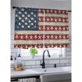 thumbnail image 3 of Sheer Curtains 54 Inches Long, Coastal American Flag Light Filtering Window Curtains for Living Room/Bedroom, Starfish Vintage USA Flag Rod Pocket Voile Sheer Curtain Drapes, 52"W x 54"L, 2 Panels, 3 of 8
