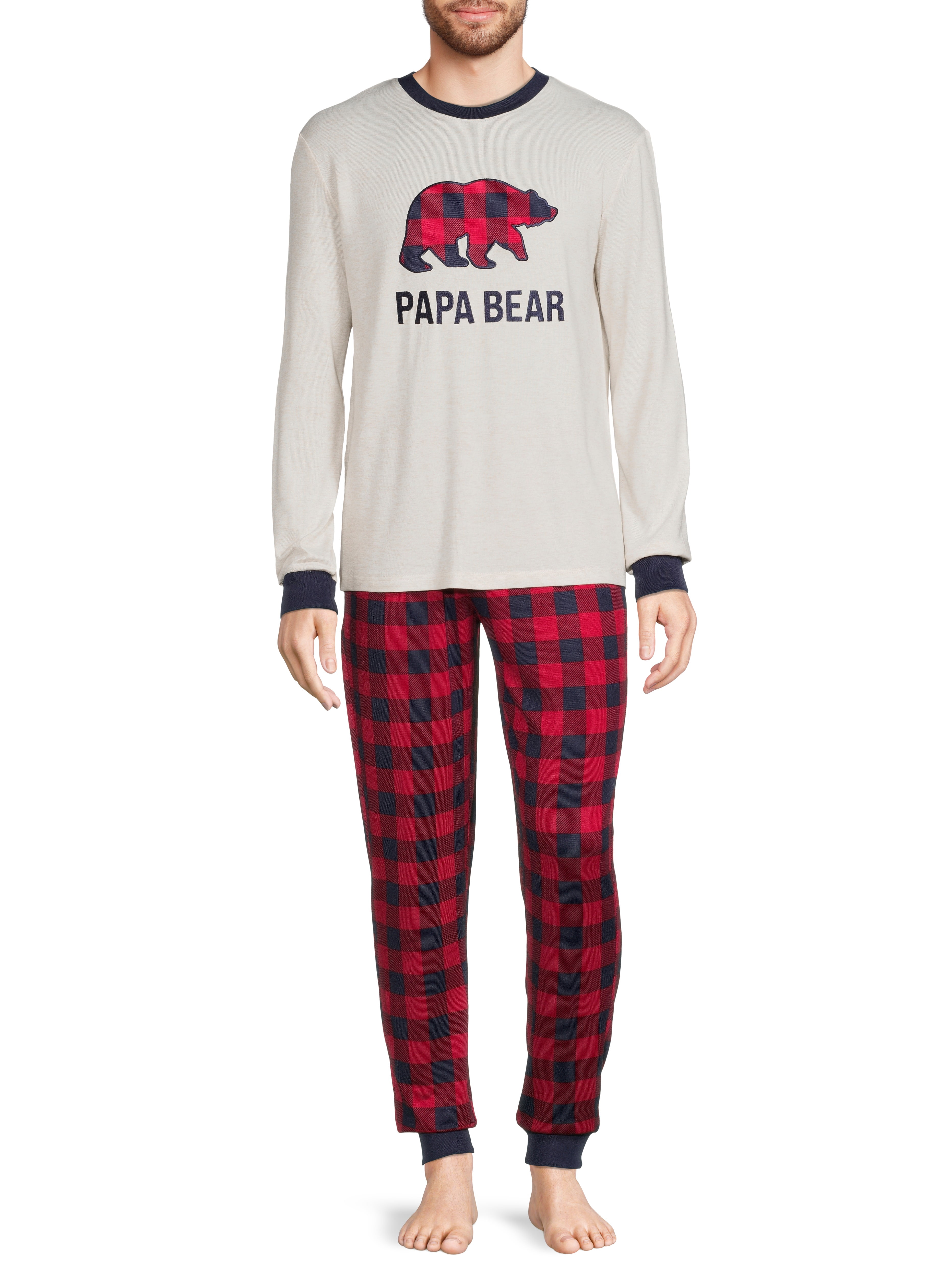 Dearfoams Men's Holiday Matching Family Pajamas Set, 2-Piece, Sizes S-3X