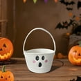 thumbnail image 4 of Halloween Rope Storage Basket 14.17x8.66 Inch - Portable Seasonal Organizer with Handle for Candy Organization, Home Decor Storage, Party Supplies Organization and Festive Display(Grey), 4 of 7