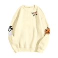 thumbnail image 4 of Women's Hoodless Sweatshirt for Wear with Halloween Graphic Crewneck Long Sleeve Casual Pullover Top Women Beige XXL, 4 of 4