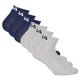 thumbnail image 1 of FILA Calcetines unisex, paquete de 6 - calcetines cortos, de entrenamiento, de deporte, con logotipo (2x 3 pares) Azul/Gris 39-42, 1 of 3