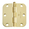 thumbnail image 3 of Cauldham (12 Pack) Heavy-Duty 3-1/2" Interior Door Hinges with 5/8" Radius Corners - Brass, 3 of 7