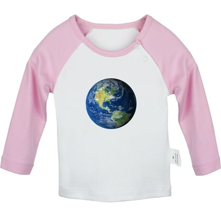 

Nature Earth Pattern T shirt For Baby Newborn Babies T-shirts Infant Tops 0-24M Kids Graphic Tees Clothing (Long Pink Raglan T-shirt 12-18 Months)