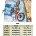 thumbnail image 4 of Ultra Soft Blanket Dirt Bike Throws Blanket Plush Fuzzy Lightweight Couch Sofa Bed Warm Cozy Flannel Blanket for Kids and Adults Gift 80"X60", 4 of 6
