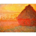 thumbnail image 2 of Monet, Claude 32x26 White Modern Wood Framed Museum Art Print Titled - Haystack at Sunset 1891, 2 of 4
