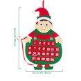 thumbnail image 3 of Fiudx Calendario de Cuenta Regresiva para Navidad, Decoración de Adviento de Tela, 24 Bolsillos para Dulces, Reutilizable Año Tras Año, Apto para Todo Tipo de Clima, Decoración Navideña para El Hogar, 3 of 6
