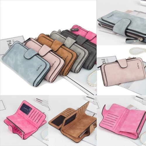 Women Clutch Leather Wallet Long Card Holder Phone Bag Case Purse lady Handbags