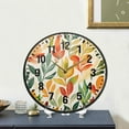 thumbnail image 4 of Yayeee Wall Clock Battery Operated 11.9" Silent Non-Ticking for Living Room, Orange Autumn Leaves, 4 of 8