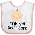 thumbnail image 3 of Inktastic Crib Hair Dont Care Funny Baby Clothes Boys or Girls Baby Bib, 3 of 4