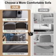 thumbnail image 3 of Ucloveria 116.5" L-Shaped Modular Sectional Couch With Ottoman, Cup Holders & Charging Ports - Chenille Cloud Couch, 4-Seat Deep Seat Sofa For Living Room, Apartment,Gray, 3 of 8