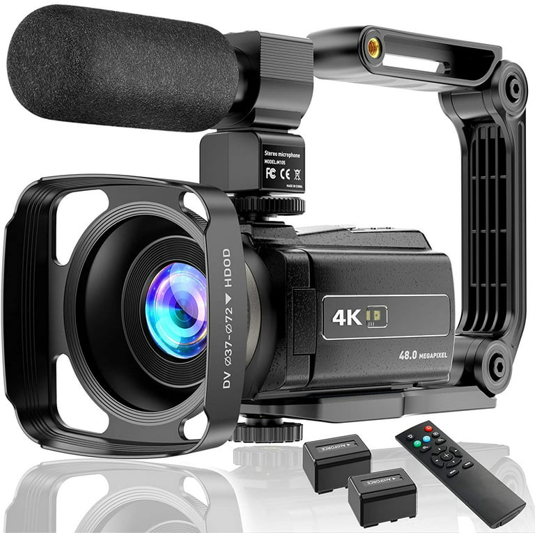 4K UHD Video Camera for  Vlogging Live Streaming Build-in Fill Light  with
