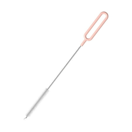 

ZTTD Nylon Straw Brush 304 Stainless Steel Handle Tube Brush S-imple Pacifier Brush Kitchen Supplies A