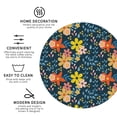 thumbnail image 4 of Kll Round Shape Drink Coasters Set Of 4,Pu Leather Absorbent Coasters Set Decorative Coffee Cup Coasters Housewarming Gift For Home Decor-Blue Floral, 4 of 9