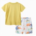 thumbnail image 7 of TOWED22 Newborn Toddler Baby Boy Outfits 2 Pieces Cotton Short Sleeve Shirt Tee Little Bee Print Casual Pocket Rolled Shorts Clothes(Light Yellow,2-3 Y), 7 of 7