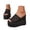 Black, variant on Platform Slide Sandals for Women High Wedge Slip on Chunky Flatform Casual Shoes Open Toe Mesh Walking Sandal 6.5 Black