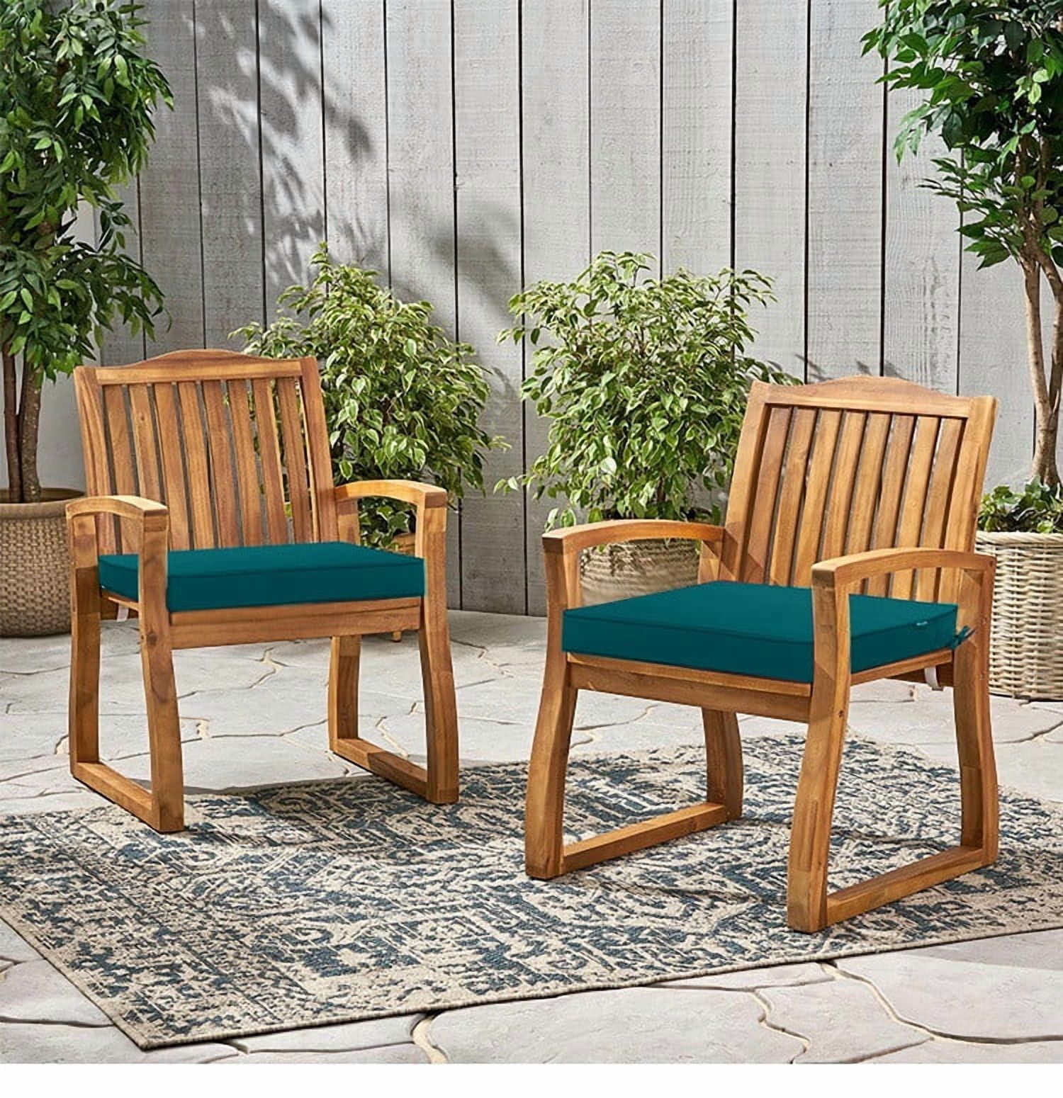 Outdoor Square Cushion Cover Polyester Seat Pad For Garden Patio Furniture Durable Weather Protector Without Core