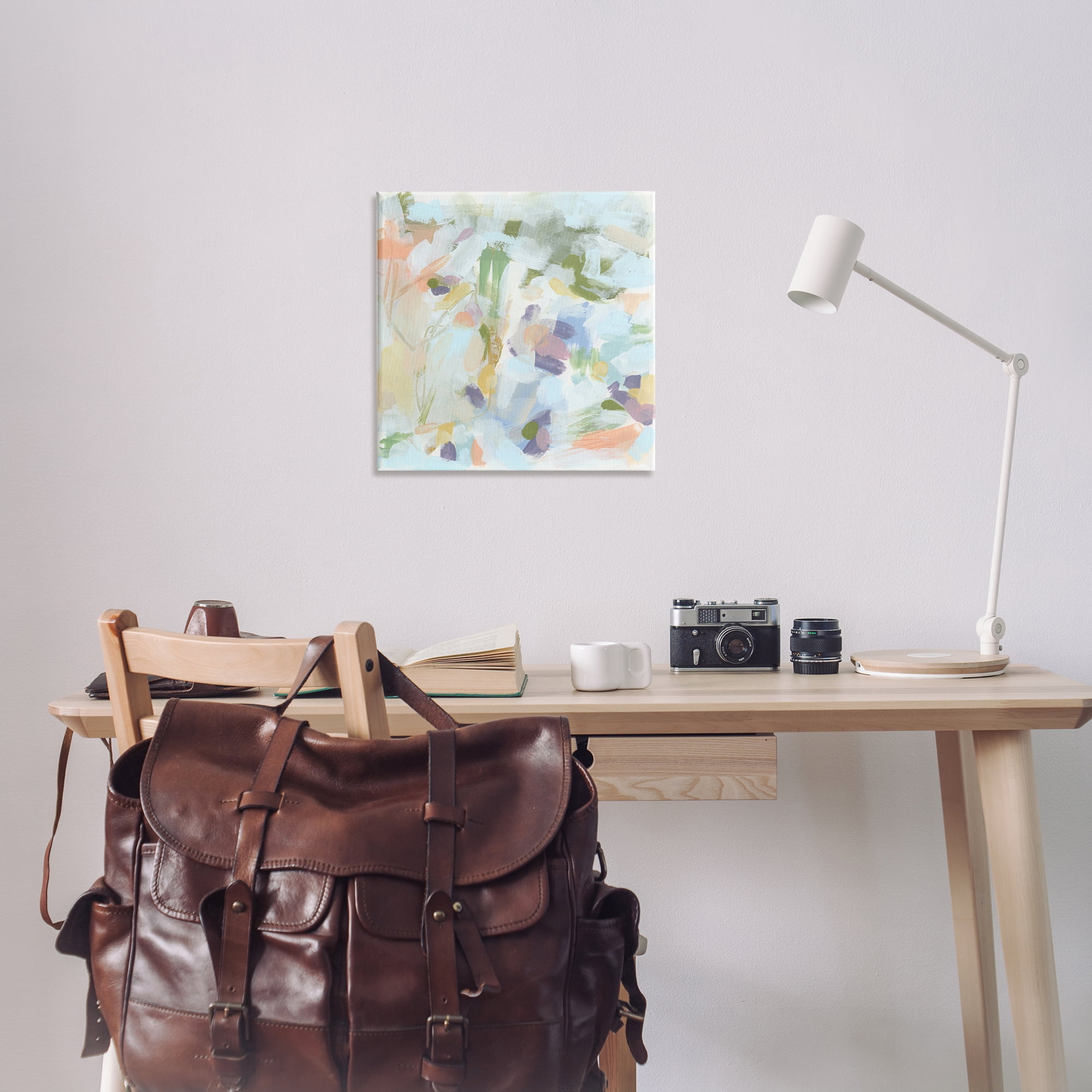 Stupell Industries Chaotic Pastel Impression Abstract Painting Wrapped Canvas Art Print Wall Art, 24 x 24