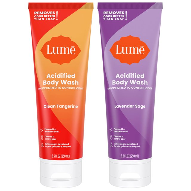 Body Wash Lume Acidified, control de olores, 24 horas, 250 ml, paquete de 2