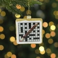 thumbnail image 2 of Northlight 3.5" Crossword Puzzle with Pencil Glass Christmas Ornament, 2 of 5