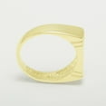 thumbnail image 3 of LBG British Made 9k Yellow Gold Cubic Zirconia Mens Band Ring - 25 size options - Size 11.5, 3 of 6