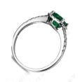 thumbnail image 3 of 1.25 Carat Green Emerald and Diamond Engagement Ring in White Gold, 3 of 4