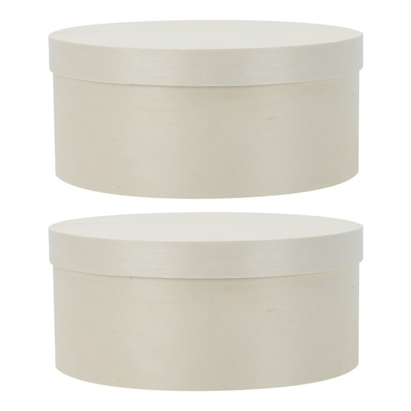 MRLESS 2PC Cupcake Containers Wood Holder for Parties