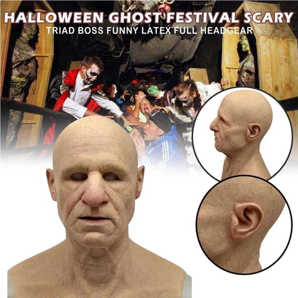 Máscara Realista De Látex Para Hombre Viejo Para Halloween, Cosplay, Hombre Calvo+Máscara Realista De Látex Para Hombre Viejo Para Halloween, Cosplay, Pelo Blanco, Mujer Sunnimix None | En Línea