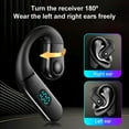 thumbnail image 6 of Open Ear Wireless Bluetooth Headphones, Pain-Free Air Conduction Ear Buds with LED Digital Display Charging Case, Sweat Resistant for Running, Safe Driving, and Extended Daily Use,Black, 6 of 8