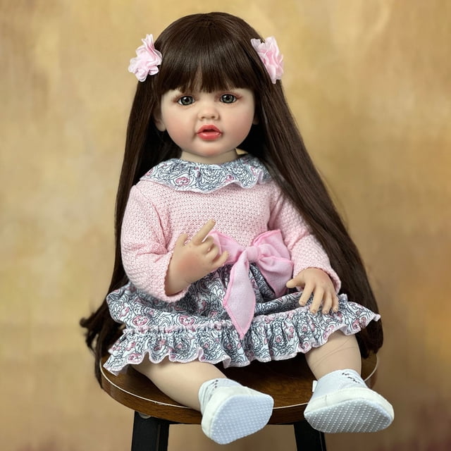Muñecas de bebé realistas de 55 cm, muñecas recién nacidas de piel 3D, cuerpo suave para niños para colección Sywqhk libre de BPA