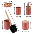 thumbnail image 2 of Terracotta Bathroom Essentials Set with Natural Bamboo - 5 pieces, 2 of 7