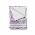 thumbnail image 2 of Watercolor Soft Flannel Fleece Throw Blanket, Triangle Motifs Design Hand Drawn Borders Native, Cozy Plush for Indoor and Outdoor Use, 70" x 90", Violet Lilac White, by Ambesonne, 2 of 6