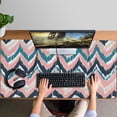 thumbnail image 3 of Long Mouse Pads for Desk,Colorful Geometric Striped Pattern Desk Mats on Top Of Desks, Desk Mouse Pad Extra Large with 3mm Non-Slip Base and Stitched Edge for Gaming,Office,Work,Home 47.3"x23.6", 3 of 6