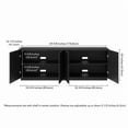 thumbnail image 3 of Halifax Rectangular Fluted TV Stand for TV's up to 75" in Black Grain, 3 of 9