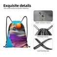 thumbnail image 4 of Sikiie Lizard With Sunglasses Colorful Drawstring Backpack Drawstring Bags, Draw String Back Bag for Sports, Gym, Travel, Swimming, Beach-Medium, 4 of 6