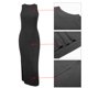 thumbnail image 3 of Vestido ajustado hasta la rodilla sin mangas con cuello simulado para mujer, 3 of 7