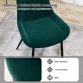 thumbnail image 6 of Costway Dining Chair Set of 4 Soft Velvet Upholstered Kitchen Chairs with Metal Legs Green, 6 of 9