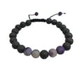 thumbnail image 4 of Bracelets Assortis à la Mode Bracelet Diffuseur de Roches Noires Mates Perles de Prière Accessoires pour Femmes Cadeaux pour Hommes Violet, 4 of 6