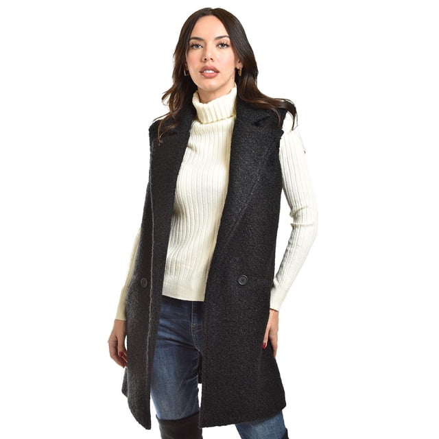 Chaleco estilo teddy Roman Fashion /Juvenil, 124 (Negro) negro XG